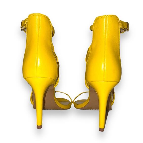 Vince Camuto Careleen Strappy Heels Yellow 11 - Picture 2 of 8
